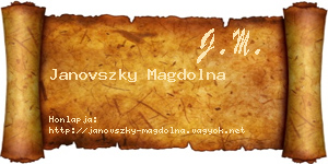 Janovszky Magdolna névjegykártya