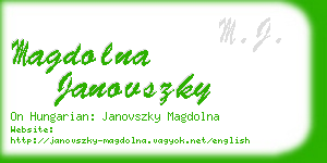 magdolna janovszky business card